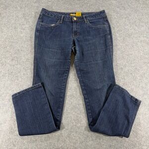 Lexi Women Blue Straight Leg Jeans Embroidered Back Pockets Size 9/10